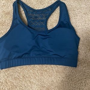 Womens ZYIA Classic Navy Bomber Bra size Large, like new!!